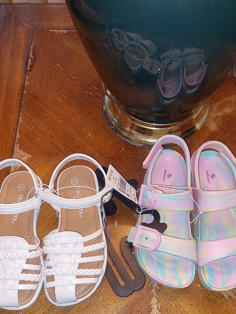 Children's Pastel Iridescent Sandals - Kids Shoes